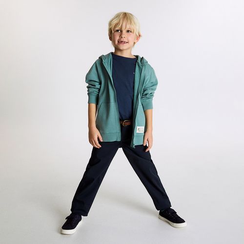 Suéter hooded verde para niño