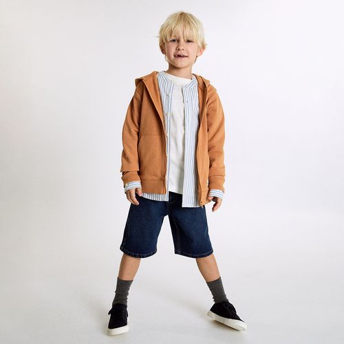 Suéter hooded anaranjado para niño