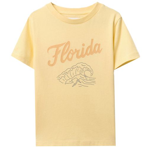 Camiseta amarilla con estampado "Florida" para niño