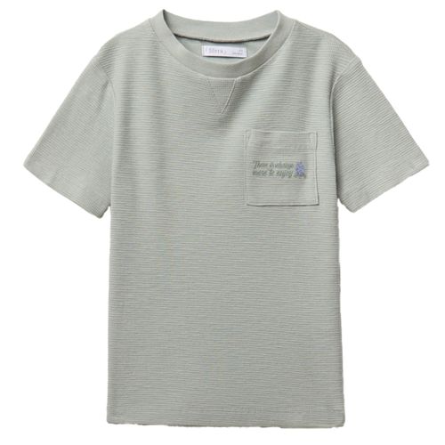 Camiseta verde con textura para niño
