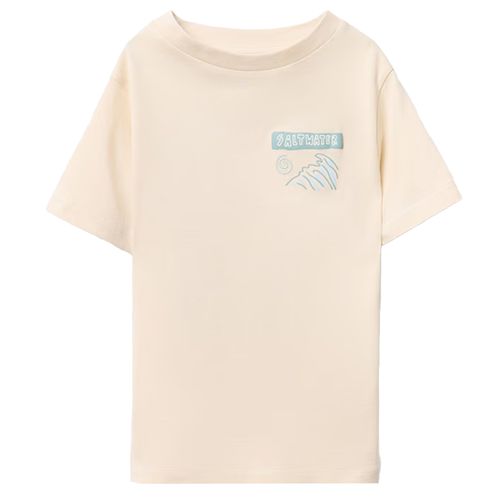Camiseta beige con estampado para niño
