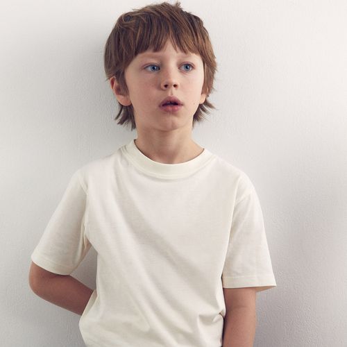 Camiseta ivory con estampado videojuego para niño