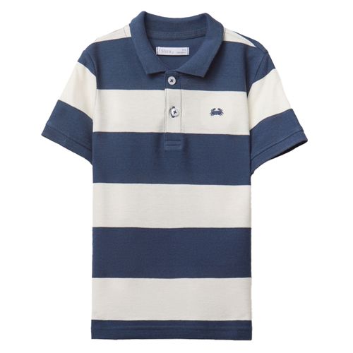Camisa polo bicolor rayada para niño