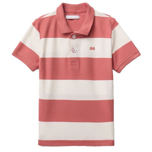 Camisa polo bicolor rayada para niño