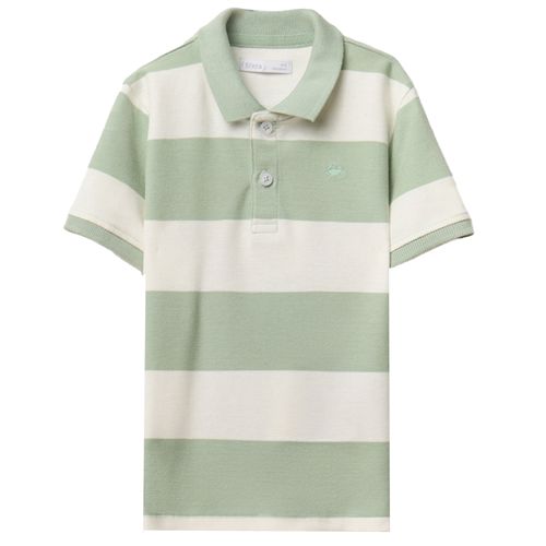 Camisa polo bicolor rayada para niño