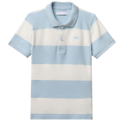 Camisa polo bicolor rayada para niño