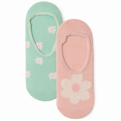 Set de 2 pares de calcetines invisibles estampados para niña
