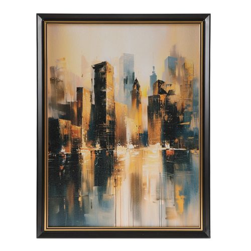 Cuadro abstracto ciudad 34x45 cm