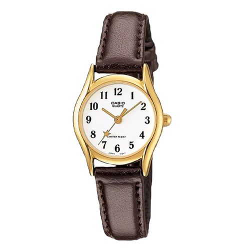 Reloj Casio análogo de cuero café para mujer