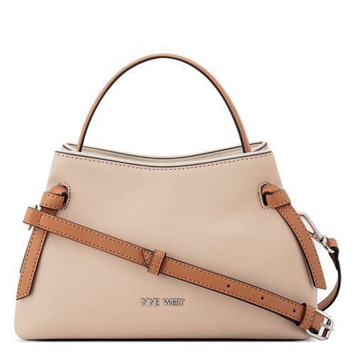 Cartera mini satchel Nine West color café para mujer