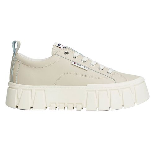 Zapato casual Tommy Hilfiger flatform color beige para mujer