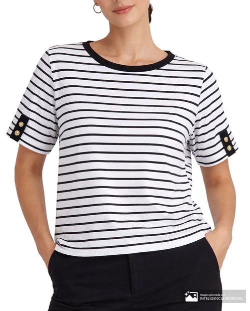 Blusa Nicolle bicolor rayada para mujer