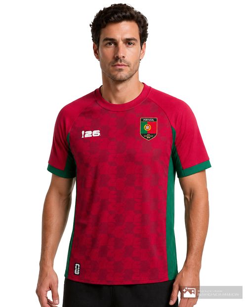 Camiseta deportiva FIFA estampada del Mundial 2026 Portugal para hombre