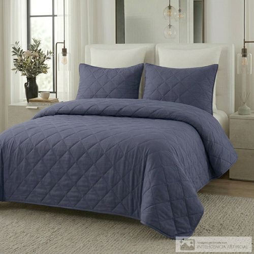 Cubrecama stone blue