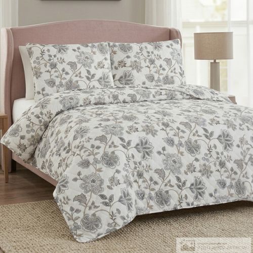 Cubrecama estampado floral