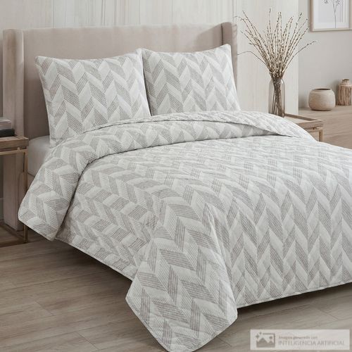 Cubrecama estampado geométrico