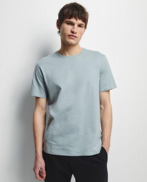 Camiseta Sfera regular fit verde sólida para hombre