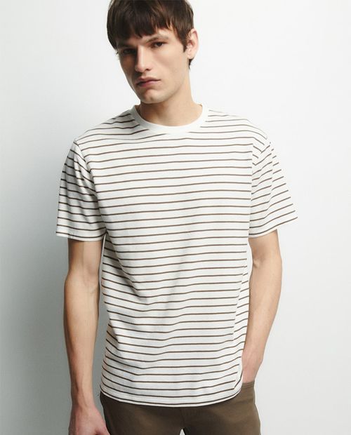 Camiseta Sfera regular fit rayada para hombre