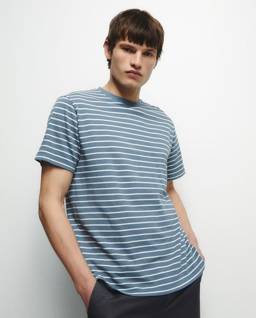 Camiseta Sfera regular fit rayada para hombre