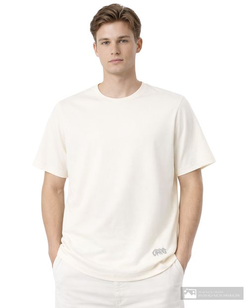 Camiseta Orange regular fit blanca sólida para hombre