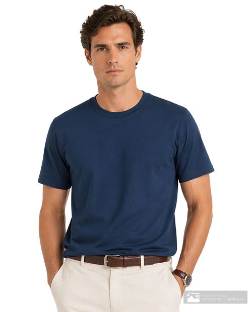 Camiseta Unexpected regular fit azul sólida para hombre