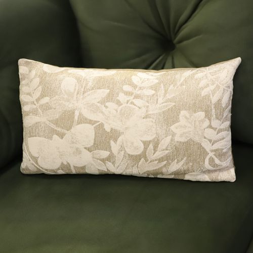 Cojín jacquard mariposas y hojas 48x 28x 10 cm