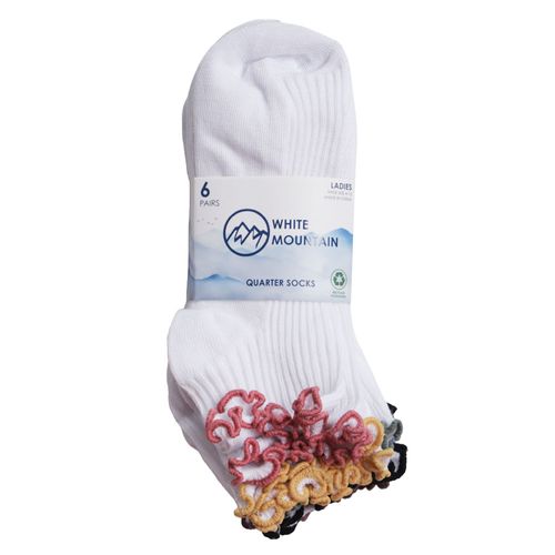 Set de 6 pares de calcetines White Mountain pilates para mujer