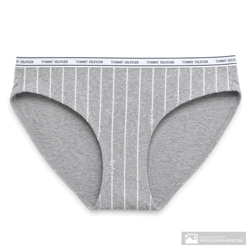 Bikini Tommy Hilfiger gris rayado para mujer