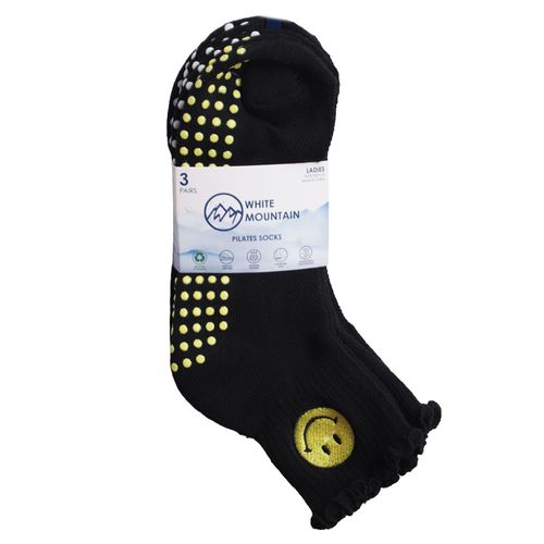 Set de 3 pares de calcetines White Mountain pilates para mujer