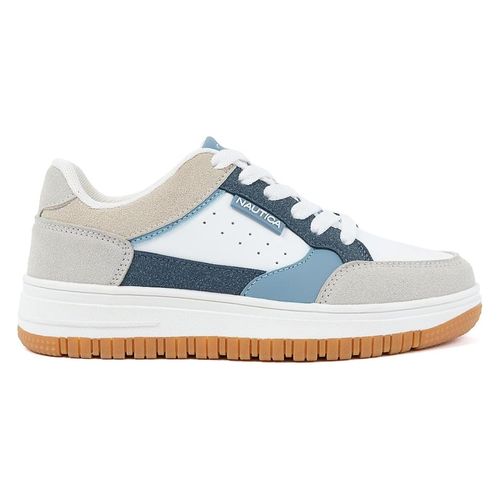 Zapato deportivo casual Nautica blanco/gris/ azul para niño