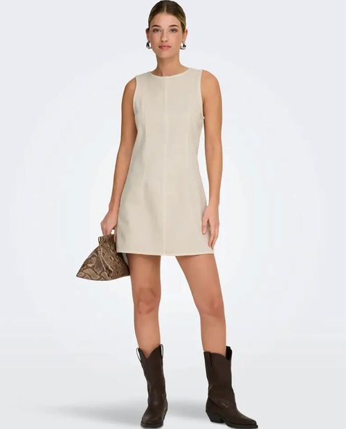 Vestido Only casual beige sólido para mujer