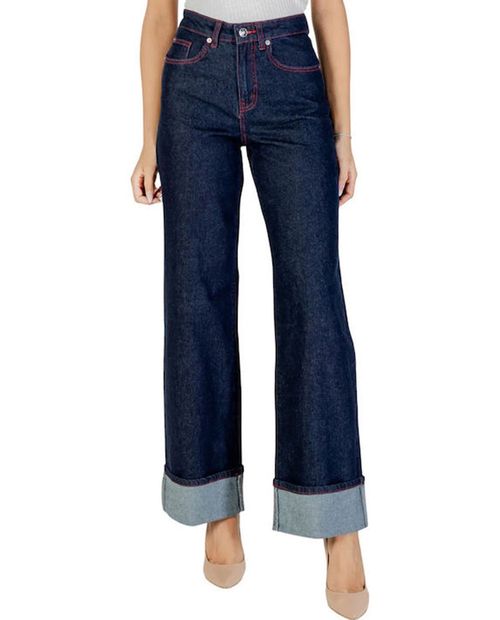 Jeans Only wide leg azul oscuro denim para mujer