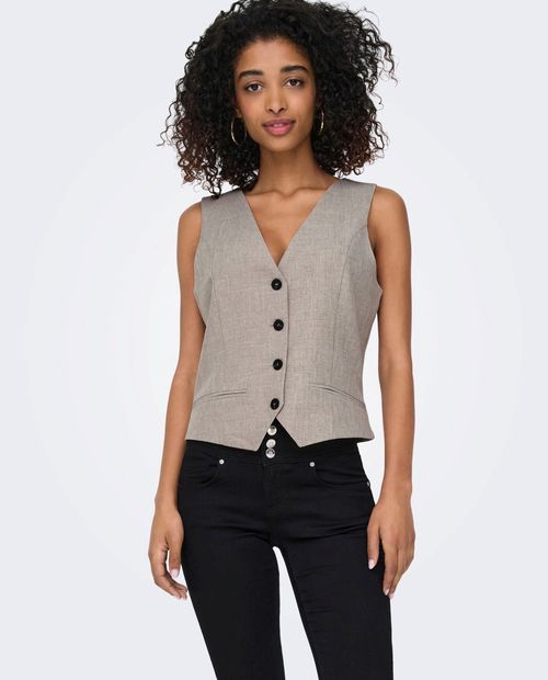 Chaleco Only heather para mujer