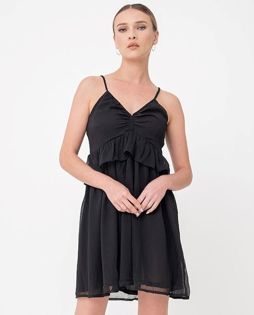 Vestido Only casual negro sólido para mujer