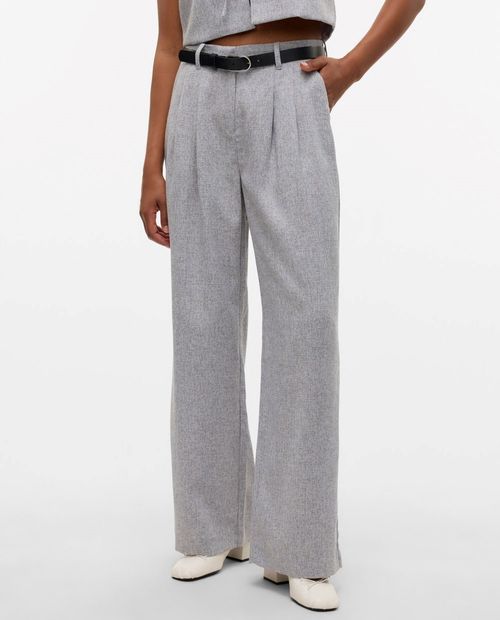 Pantalón Vero Moda wide leg "32 gris heather para mujer