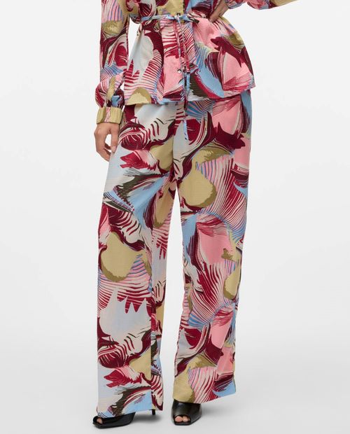 Pantalón Vero Moda pull on multicolor estampado para mujer