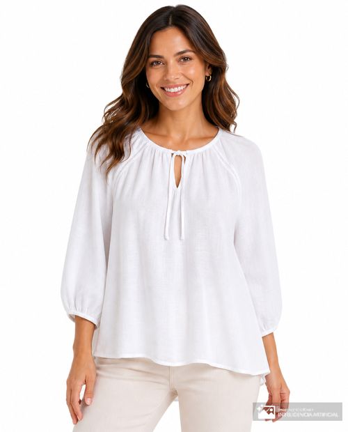 Blusa VS Sport blanca heather texturizada para mujer