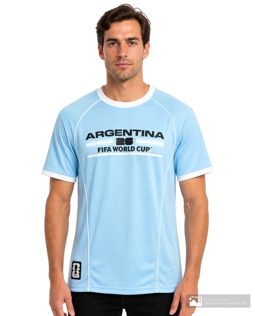 Camiseta deportiva FIFA estampada del Mundial 2026 Argentina para hombre