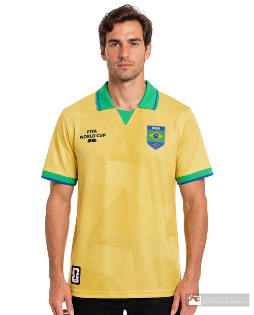 Camiseta deportiva FIFA estampada del Mundial 2026 Brasil para hombre