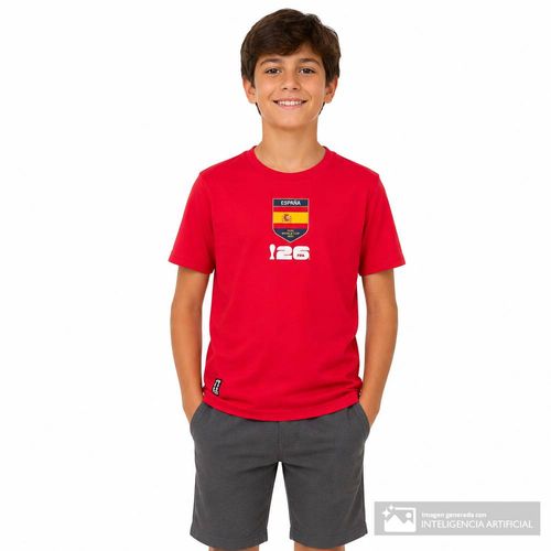 Camiseta deportiva roja FIFA Fanwear Rotw España para niño