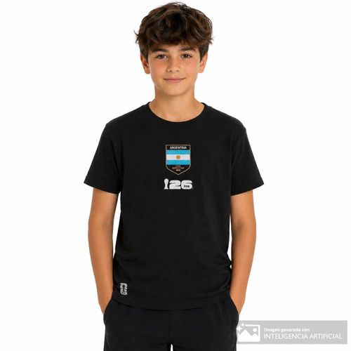 Camiseta deportiva negro FIFA Fanwear Rotw Argentina para niño