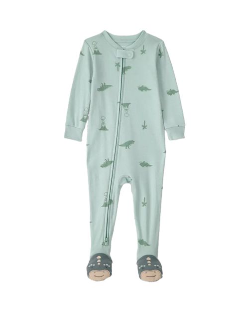Pijama verde con estampado de dinosaurios para bebé niño