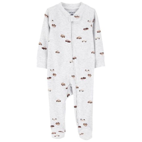 Pijama gris con estampado de autos para bebé niño