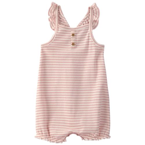 Romper bicolor rayado para bebé niña