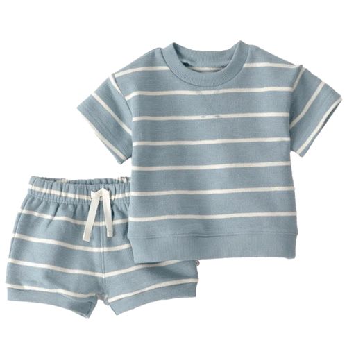 Conjunto de 2 piezas azul rayado para bebé niño