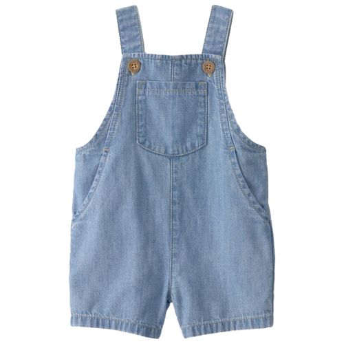 Overol azul denim para bebé niño