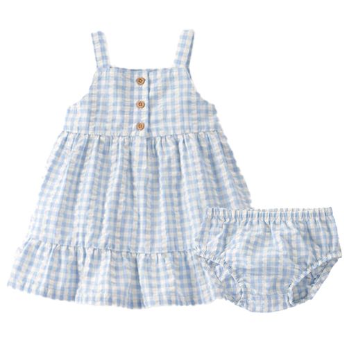 Vestido cuadriculado para bebé niña