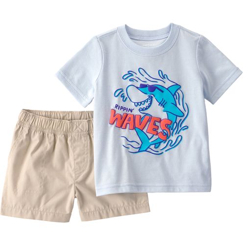 Conjunto de 2 piezas con estampado de tiburón para bebé niño