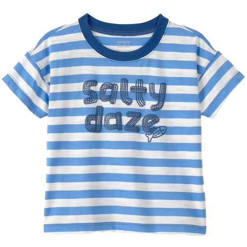 Camiseta bicolor rayada para niño