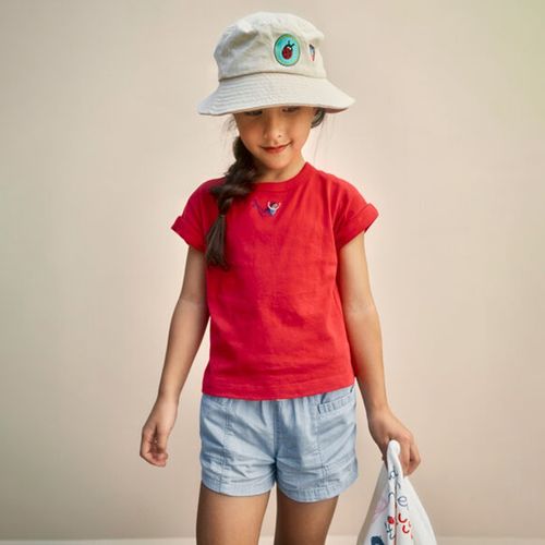 Short azul denim para niña